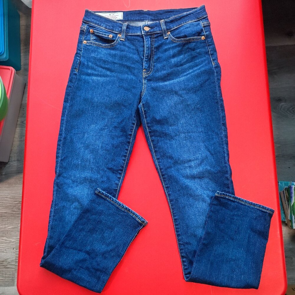 GAP jeans classic straight mid-rise blue women's size 29x30